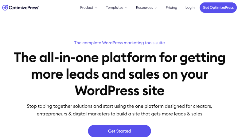 optimizepress-homepage - IsItWP - Detector gratuito de temas de WordPress optimizepress homepage
