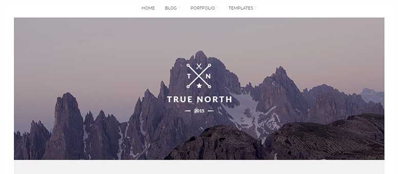 TrueNorth - IsItWP - Detector gratuito de temas de WordPress TrueNorth