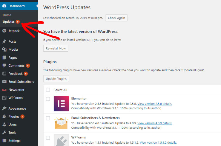 wordpress-updates - IsItWP - Detector gratuito de temas de WordPress keep-wordpress-updated