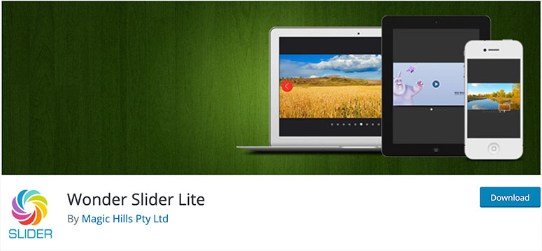 wonder-slider-lite - IsItWP - Detector gratuito de temas de WordPress Wonder Slider Plugin