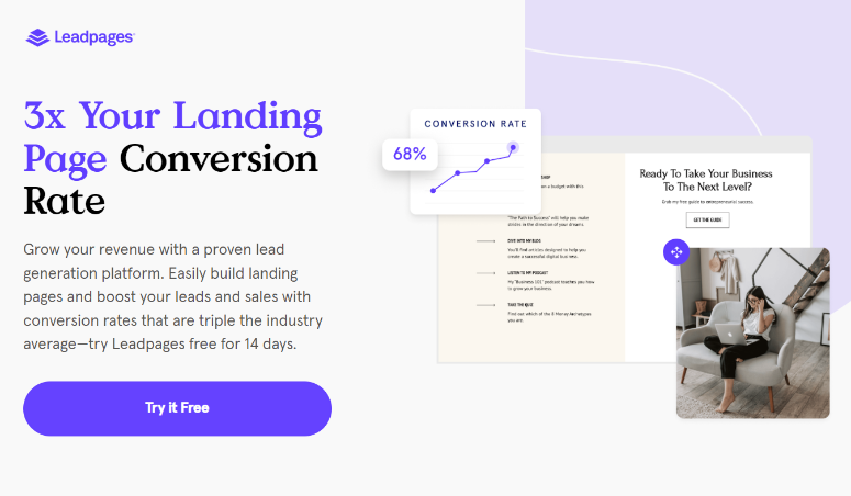 leadpages-homepage - IsItWP - Detector gratuito de temas de WordPress