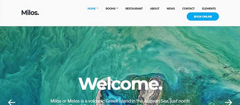 Milos - IsItWP - Détecteur de thèmes WordPress gratuit Milos