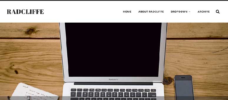 Radcliffe - IsItWP - Détecteur de thèmes WordPress gratuit Radcliffe