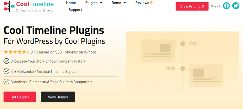 cool-timeline-homepage - IsItWP - Détecteur de thèmes WordPress gratuit cool timeline homepage