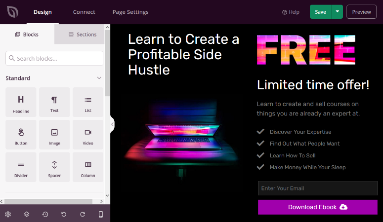 create-landing-page-seedprod - IsItWP - Free WordPress Theme Detector seedprod drag and drop landing page builder