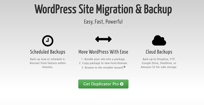 Duplicator - IsItWP - Detetor de temas WordPress gratuito Duplicator WordPress Backup and Migration Plugin