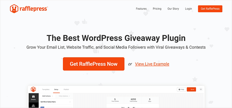 RafflePress - IsItWP - Detetor de temas WordPress gratuito RafflePress