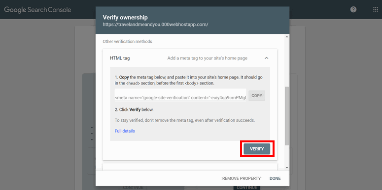verify-wordpress-site-in-google-search-console - IsItWP - Free WordPress Theme Detector verify-wordpress-site-in-google-search-console