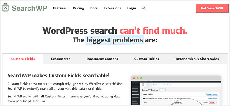 searchwp - IsItWP - Detetor de temas WordPress gratuito SearchWP WordPress search plugin